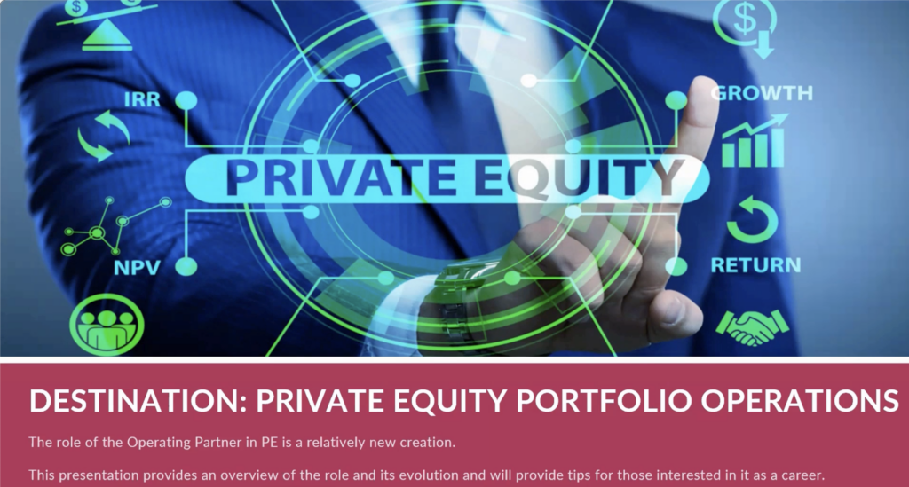 Private Equity Portfolio Operations career